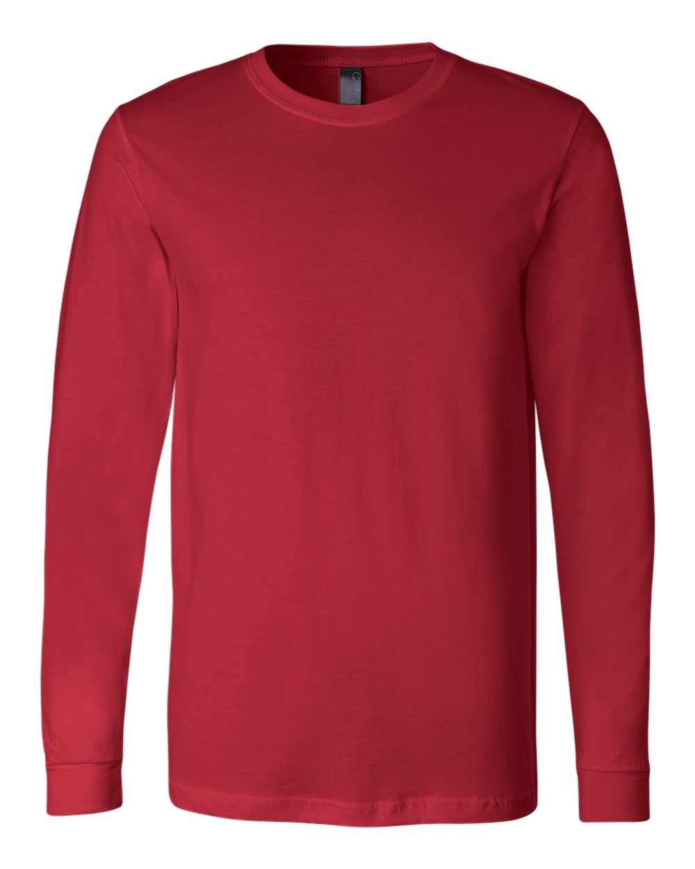 Unisex Jersey Long Sleeve Tee - Front - B05606702 - Red