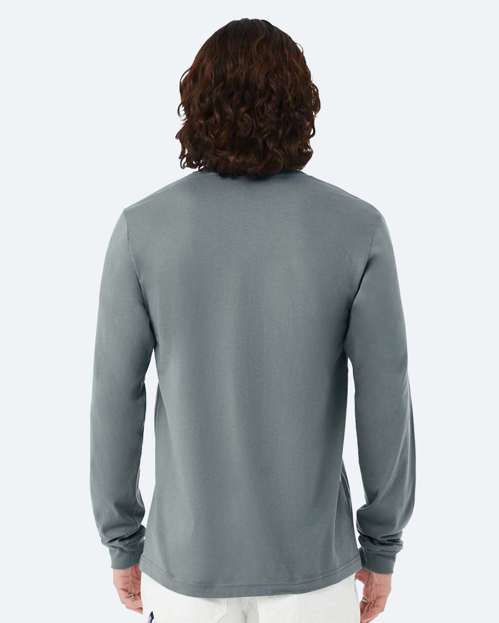 Unisex Jersey Long Sleeve Tee - OnModelBack - B05606272 - Blue Storm