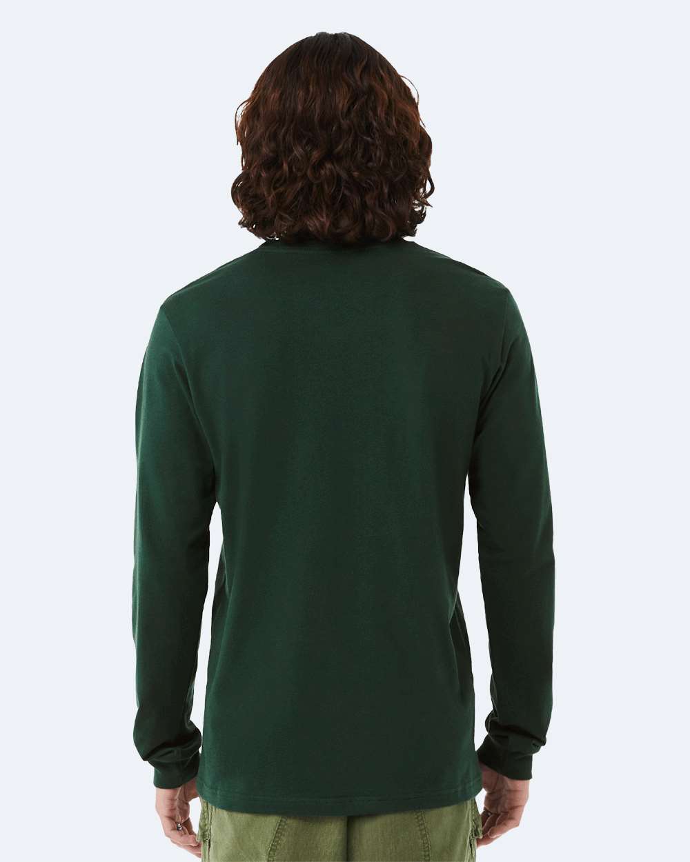 Unisex Jersey Long Sleeve Tee - OnModelBack - B05606282 - Forest