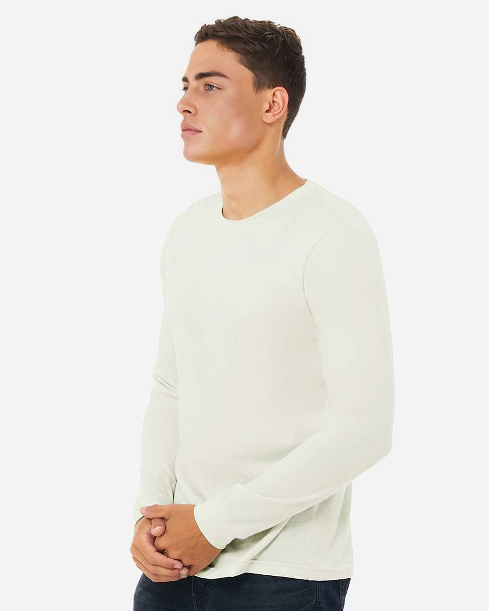 Unisex Jersey Long Sleeve Tee - OnModelSide - B05606412 - Citron