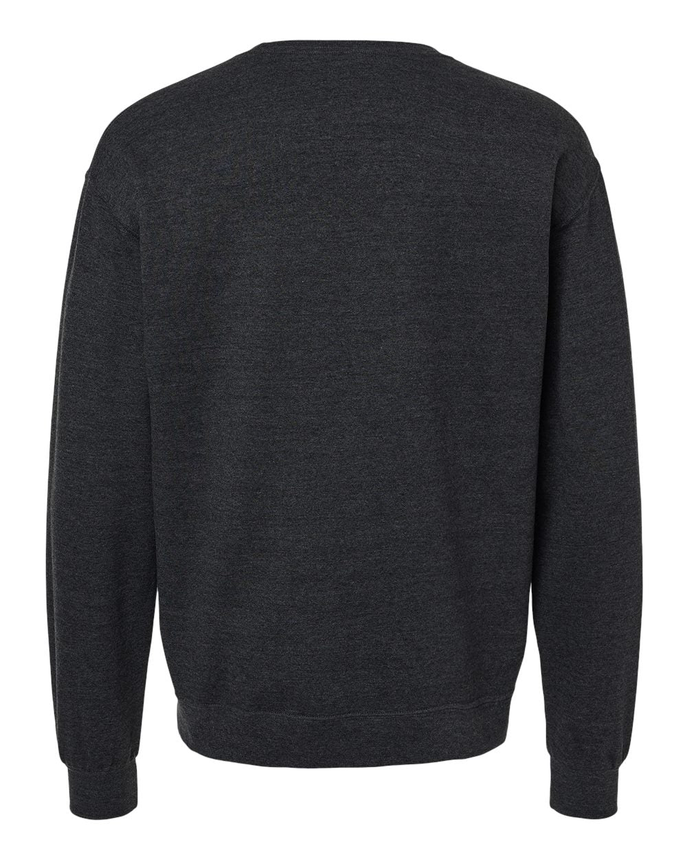 Unisex Ultimate CVC Crewneck Sweatshirt - Back - B01735103 - Black Ink Heather