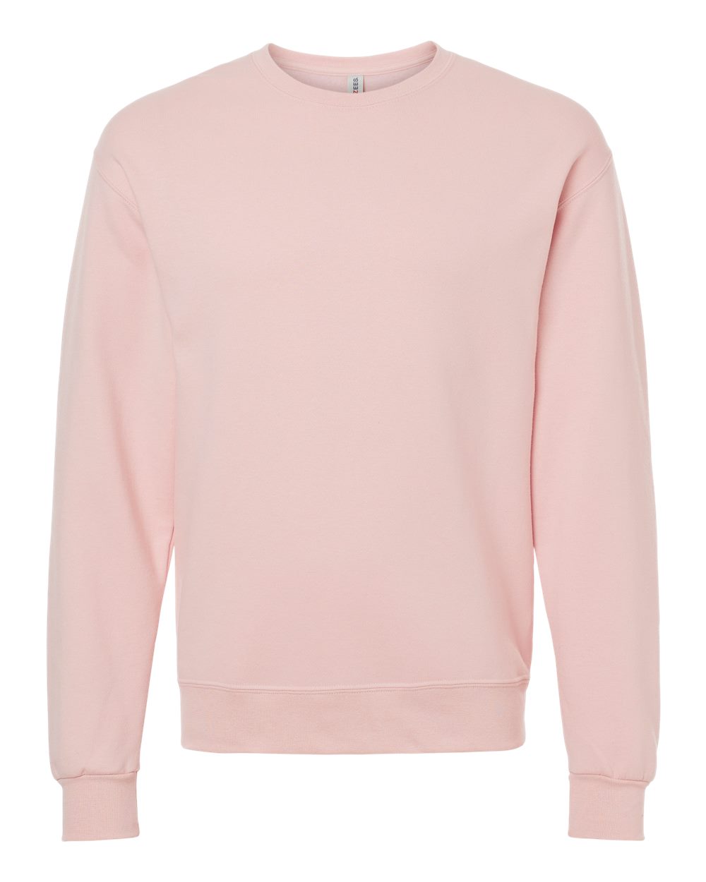 Unisex Ultimate CVC Crewneck Sweatshirt - Front - B01735303 - Blush Pink