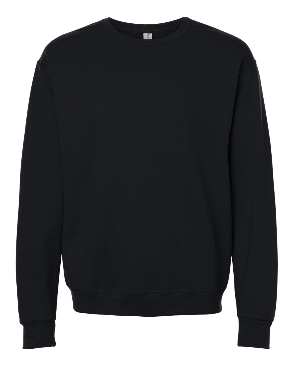 Unisex Ultimate CVC Crewneck Sweatshirt - Front - B01735503 - Black Ink