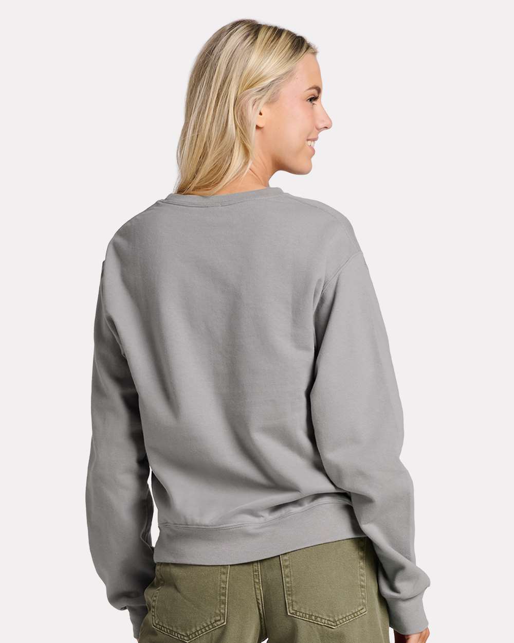 Unisex Ultimate CVC Crewneck Sweatshirt - OnModelBack - B01735113 - Rock