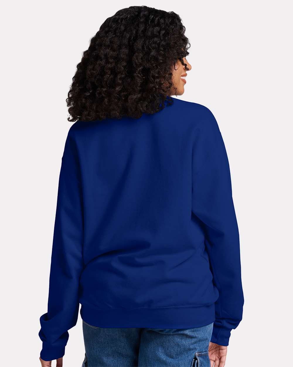 Unisex Ultimate CVC Crewneck Sweatshirt - OnModelBack - B01735673 - Orchid