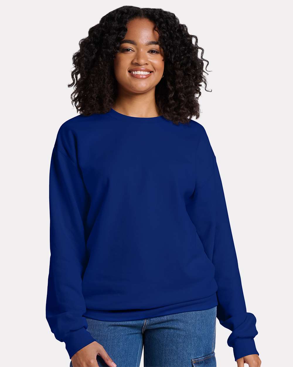 Unisex Ultimate CVC Crewneck Sweatshirt - OnModelFront - B01735673 - Orchid