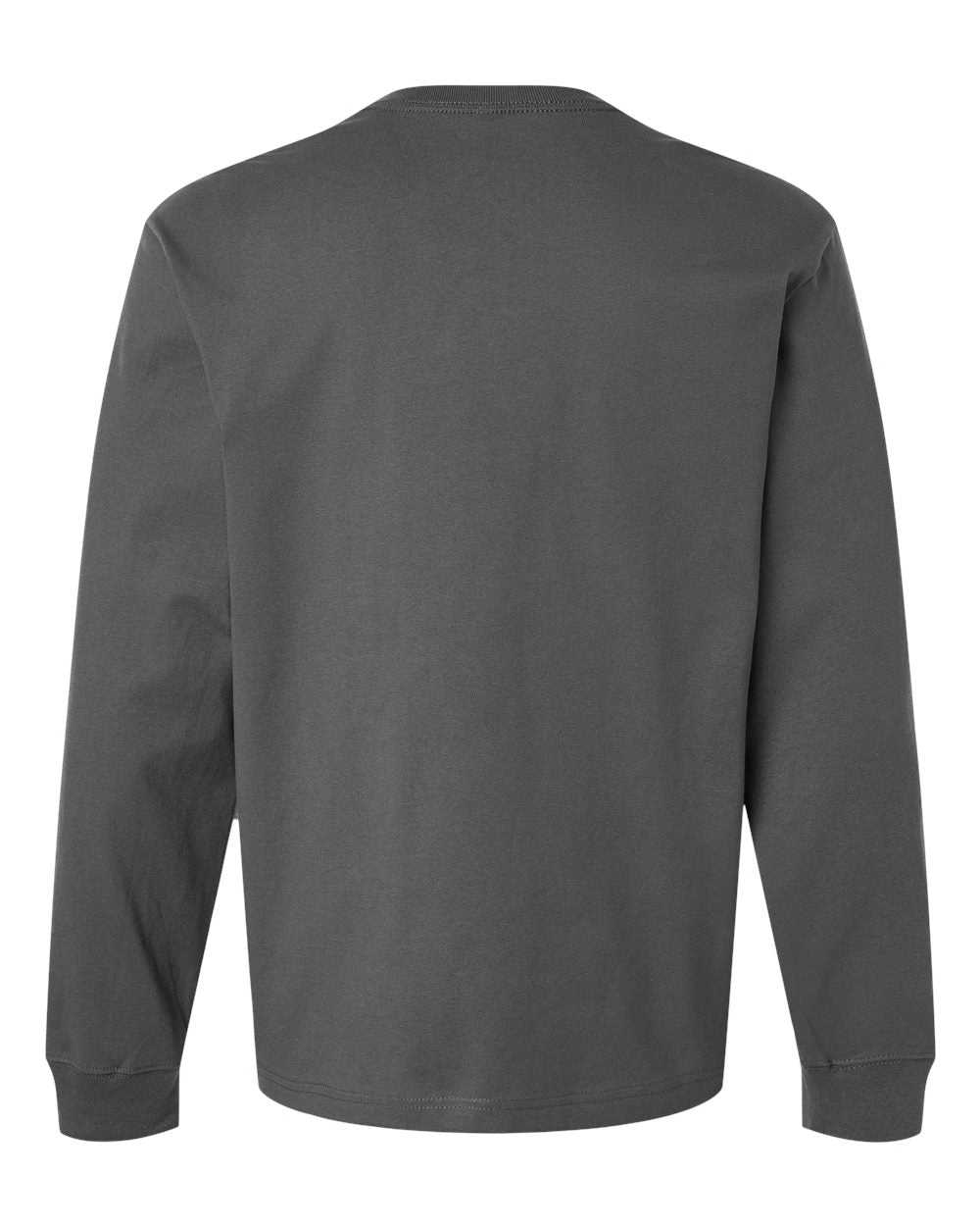 Unisex 7.5 oz Heavyweight Long Sleeve Tee - Back - B06706092 - Asphalt