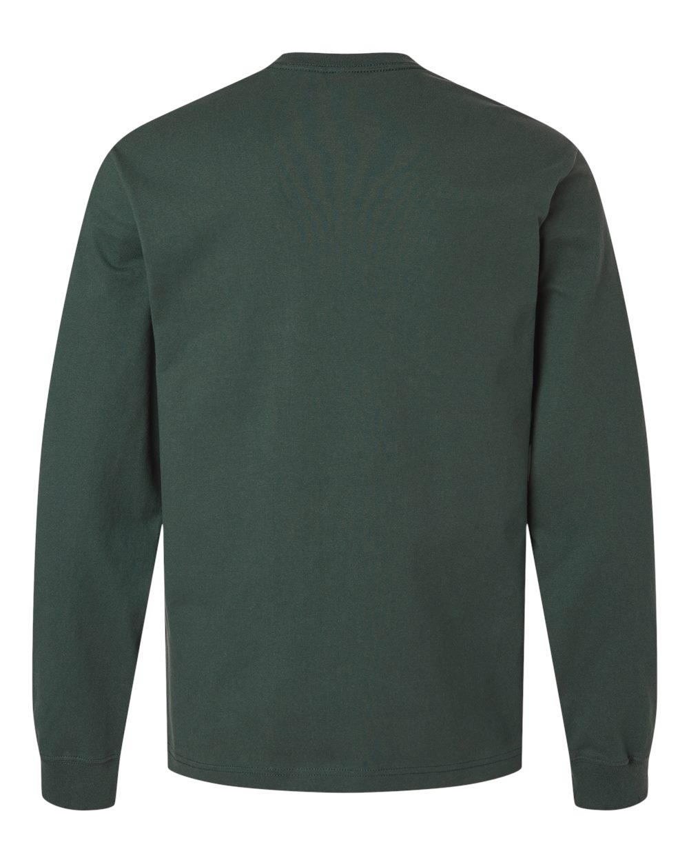 Unisex 7.5 oz Heavyweight Long Sleeve Tee - Back - B06706542 - Hunter Green