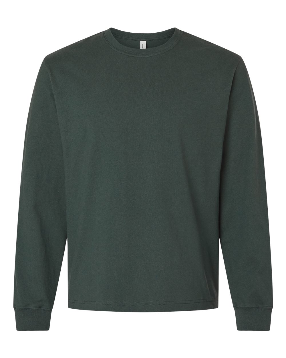 Unisex 7.5 oz Heavyweight Long Sleeve Tee - Front - B06706542 - Hunter Green
