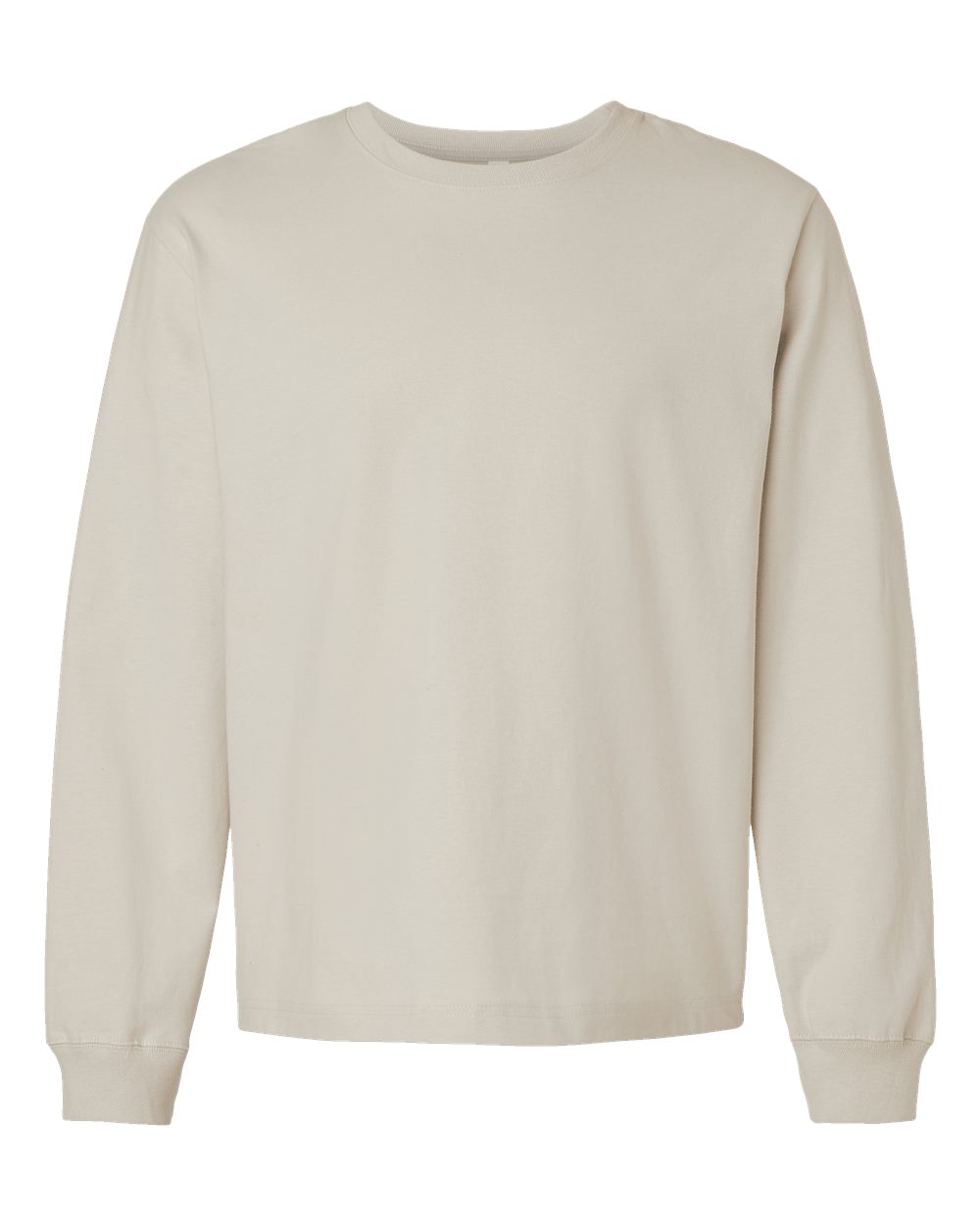 Unisex 7.5 oz Heavyweight Long Sleeve Tee - Front - B06706892 - Dust