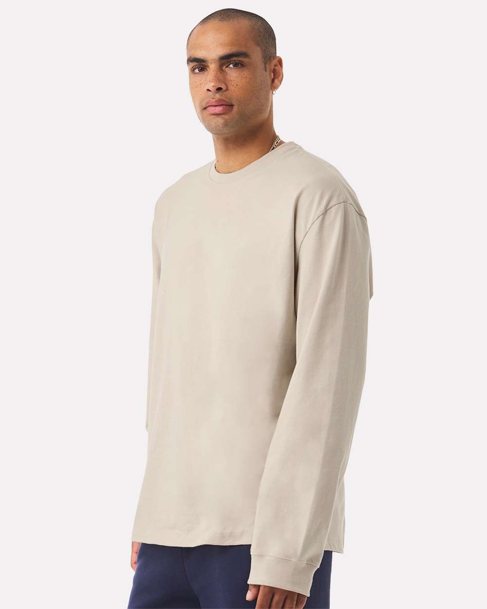 Unisex 7.5 oz Heavyweight Long Sleeve Tee - OnModelSide - B06706892 - Dust