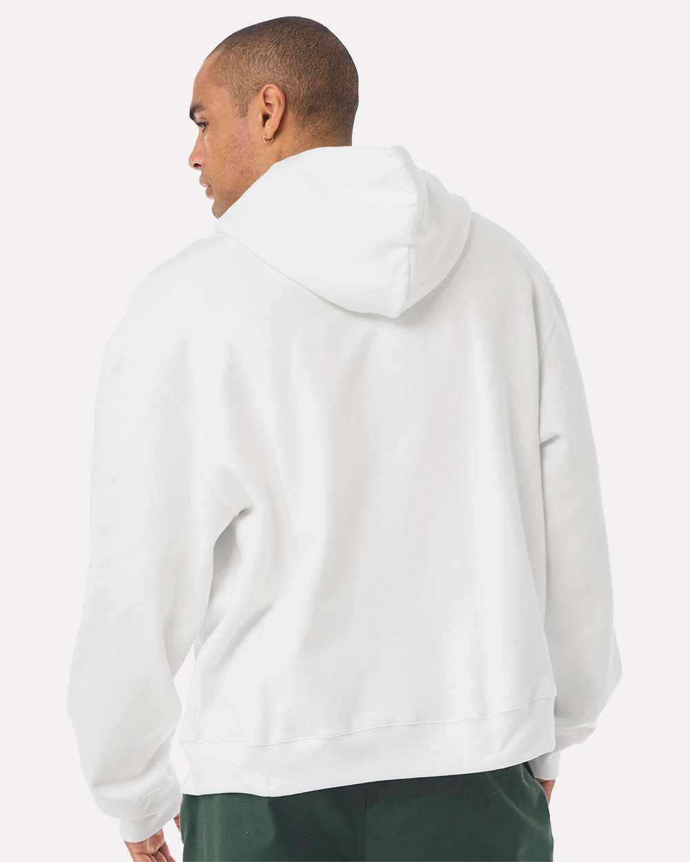 Unisex 10 oz. Heavyweight Hoodie - OnModelBack - B07006002 - White