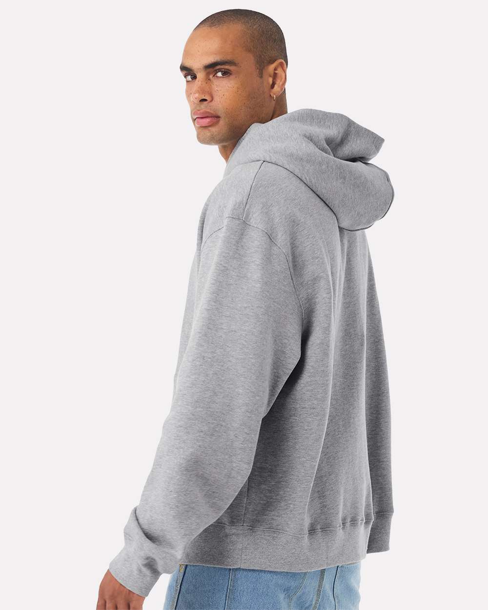 Unisex 10 oz. Heavyweight Hoodie - OnModelBack - B07006022 - Athletic Heather