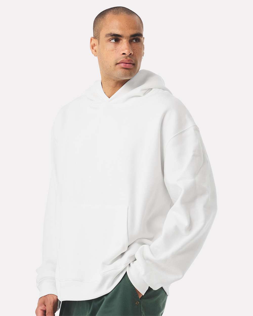 Unisex 10 oz. Heavyweight Hoodie - OnModelSide - B07006002 - White
