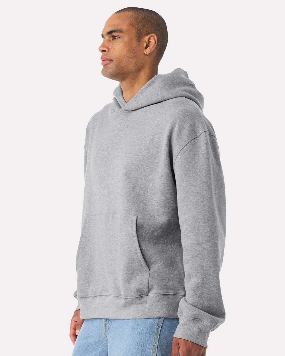 Unisex 10 oz. Heavyweight Hoodie - OnModelSide - B07006022 - Athletic Heather
