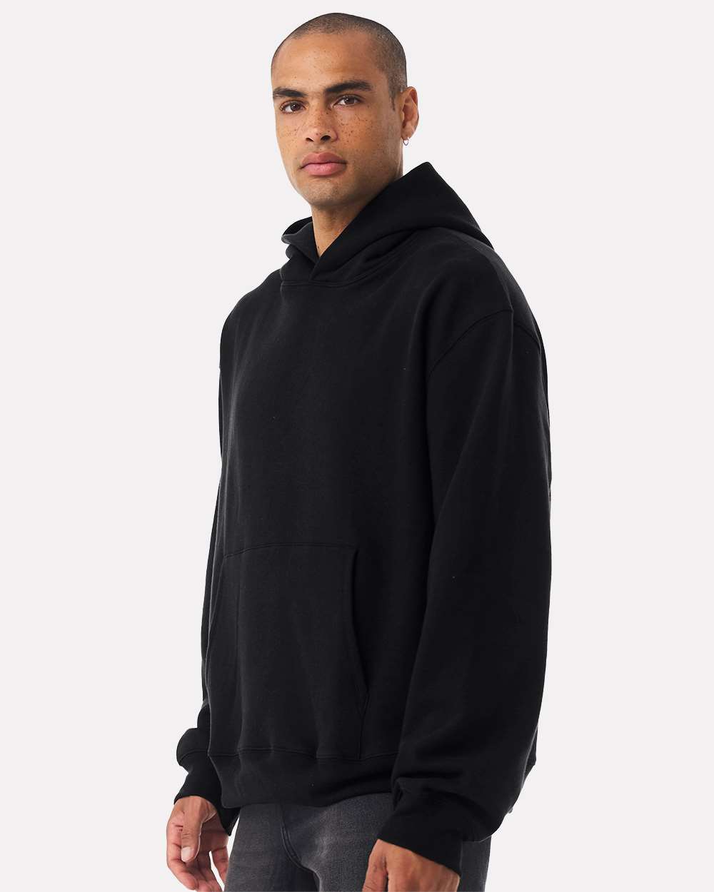 Unisex 10 oz. Heavyweight Hoodie - OnModelSide - B07006502 - Black