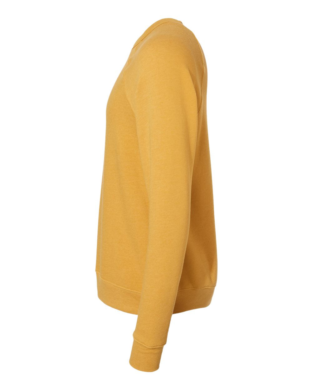 Unisex Sponge Fleece Raglan Crewneck Sweatshirt - DirectSide - B85106402 - Heather Mustard