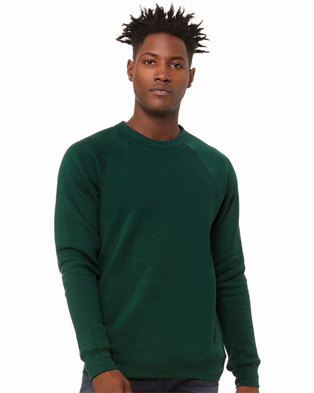 Unisex Sponge Fleece Raglan Crewneck Sweatshirt - styleImage