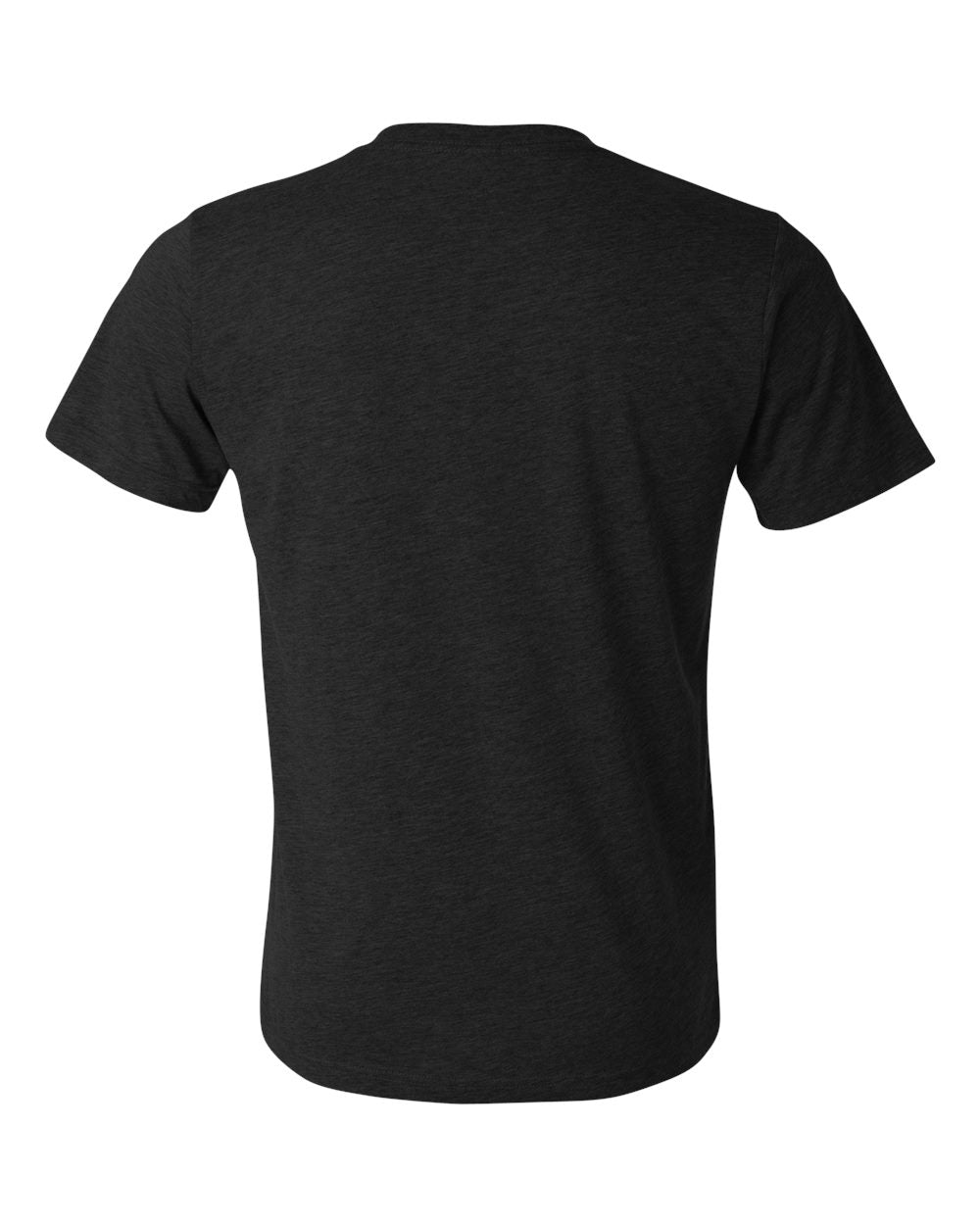 Unisex Triblend V-Neck Tee - Back - B02006102 - Black Heather Triblend