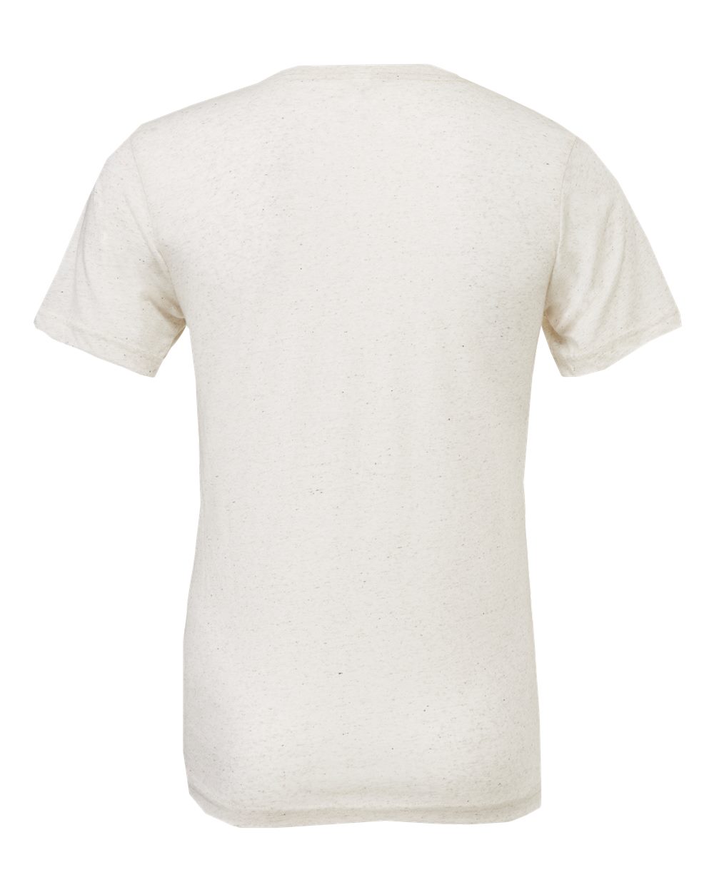 Unisex Triblend V-Neck Tee - Back - B02006242 - Oatmeal Triblend