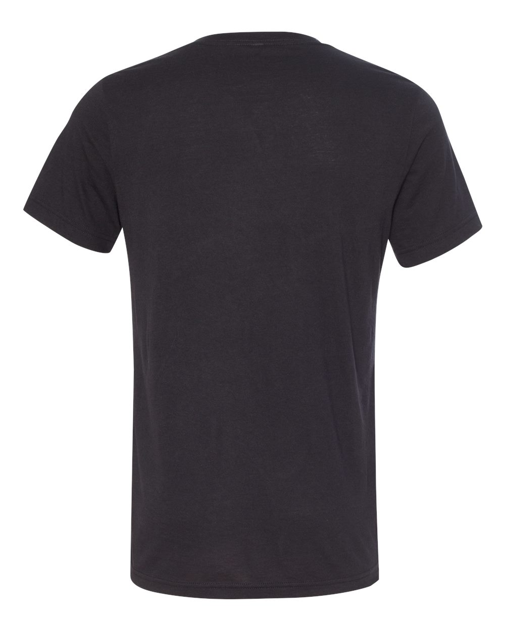 Unisex Triblend V-Neck Tee - Back - B02006492 - Solid Black Triblend