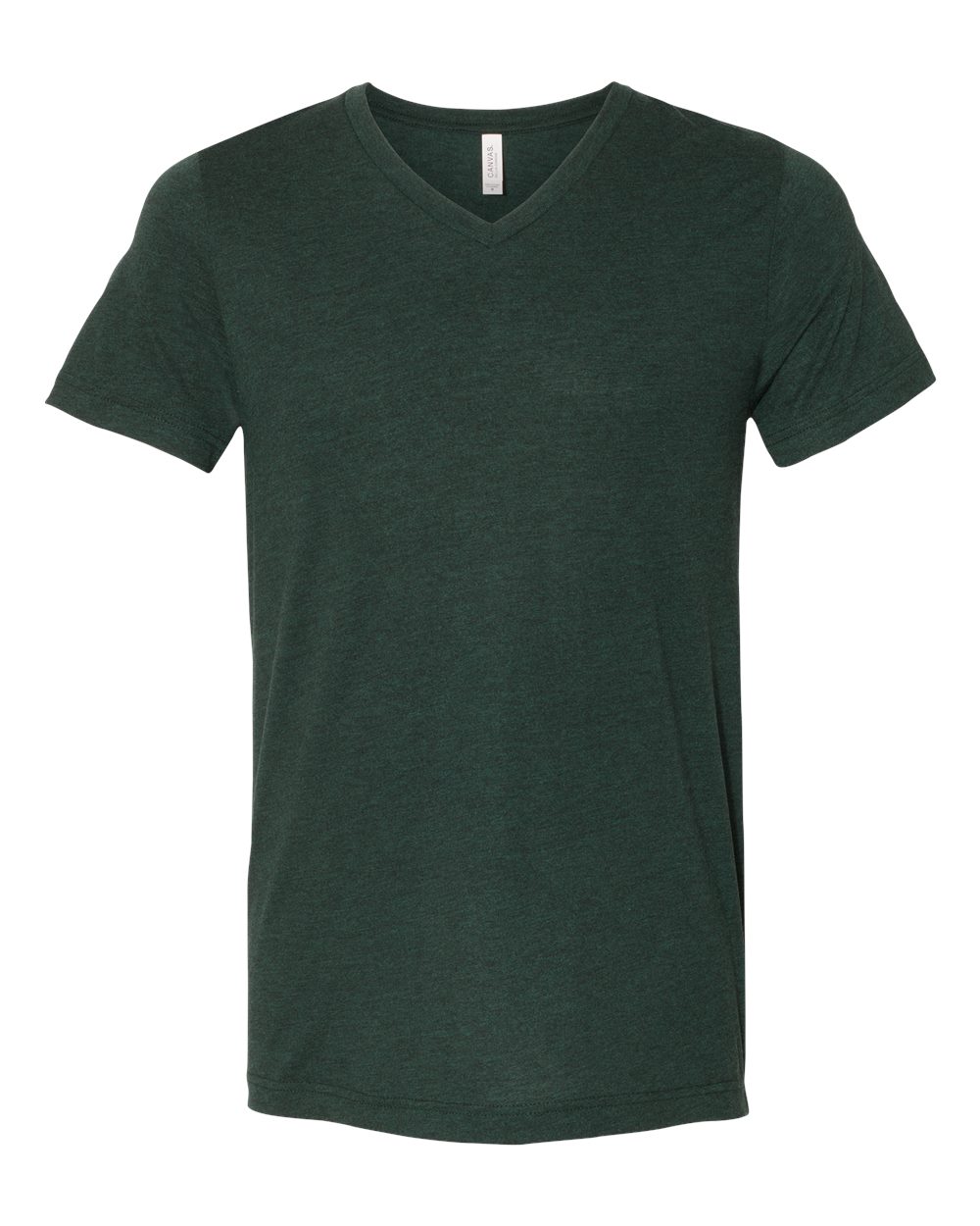 Unisex Triblend V-Neck Tee - Front - B02006232 - Emerald Triblend