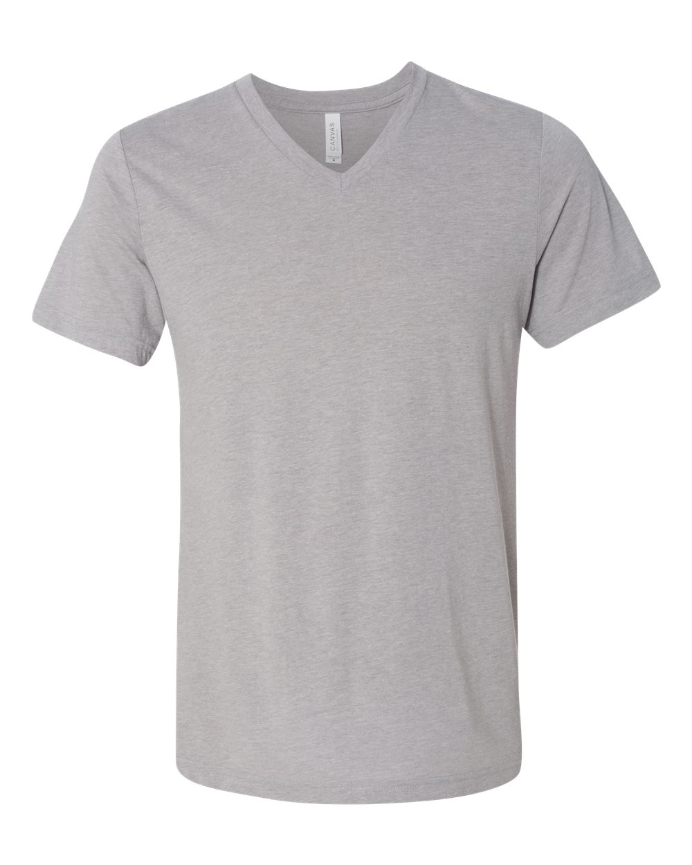 Unisex Triblend V-Neck Tee - Front - B02006352 - Athletic Grey Triblend