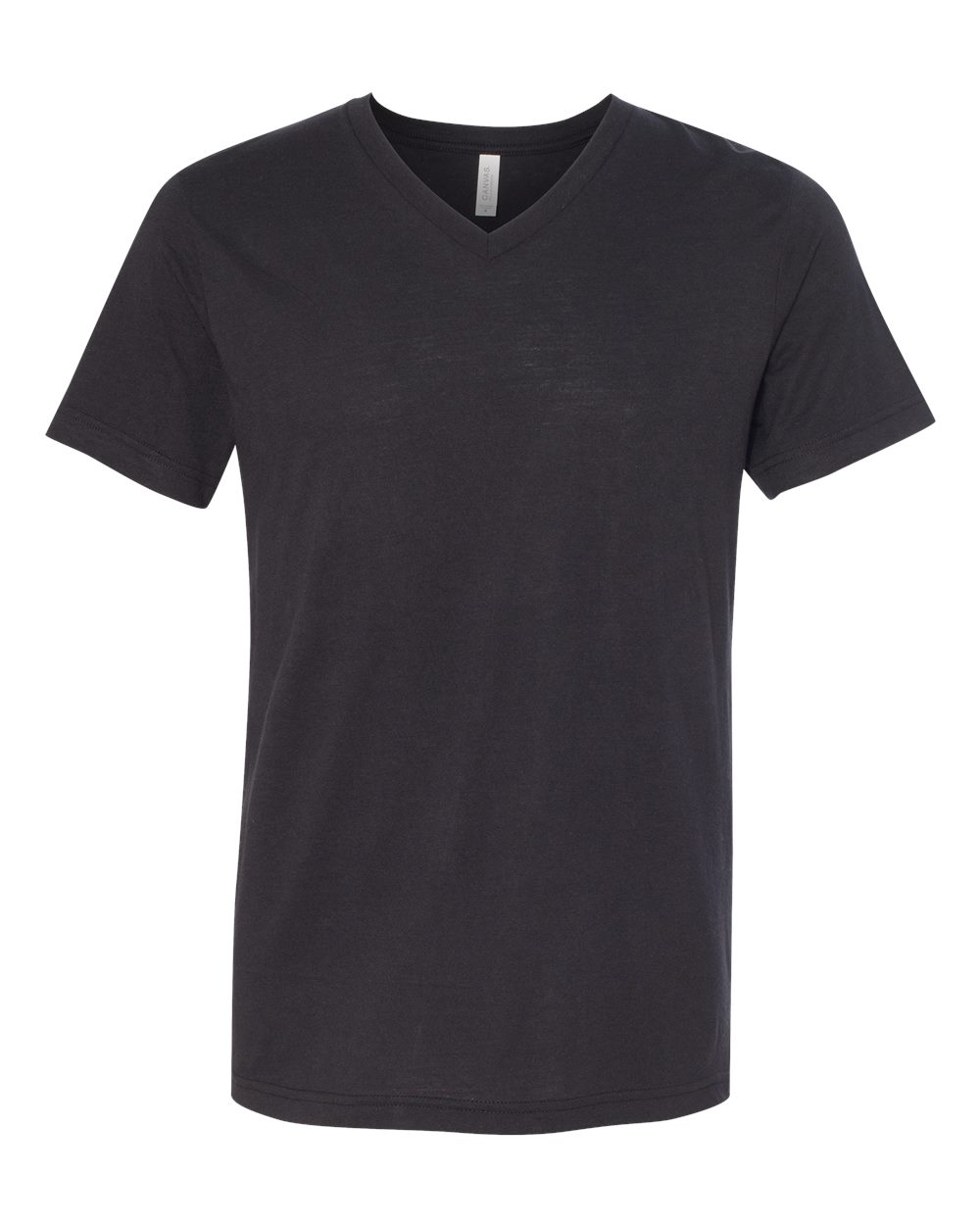 Unisex Triblend V-Neck Tee - Front - B02006492 - Solid Black Triblend