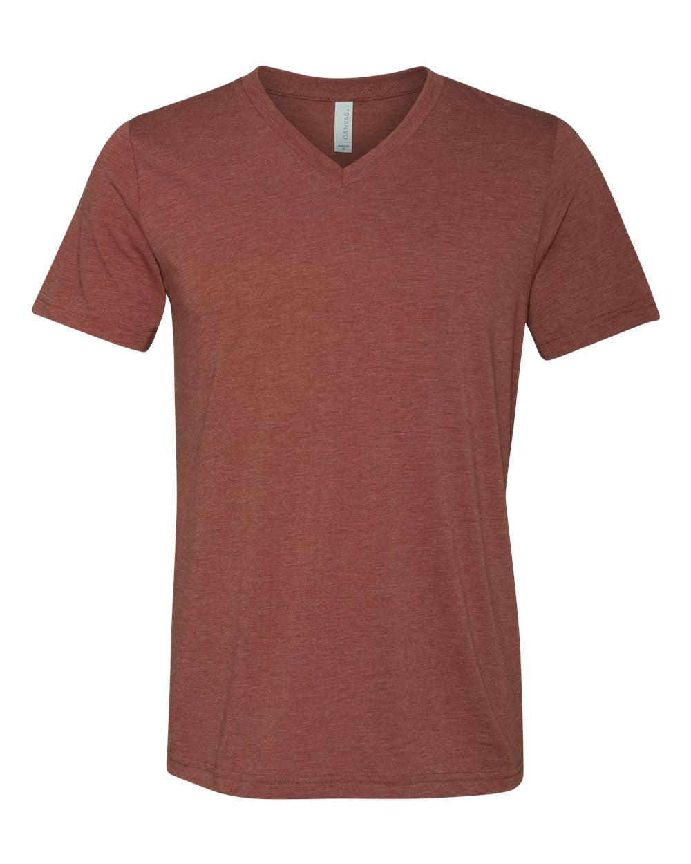 Unisex Triblend V-Neck Tee - Front - B02006552 - Clay Triblend