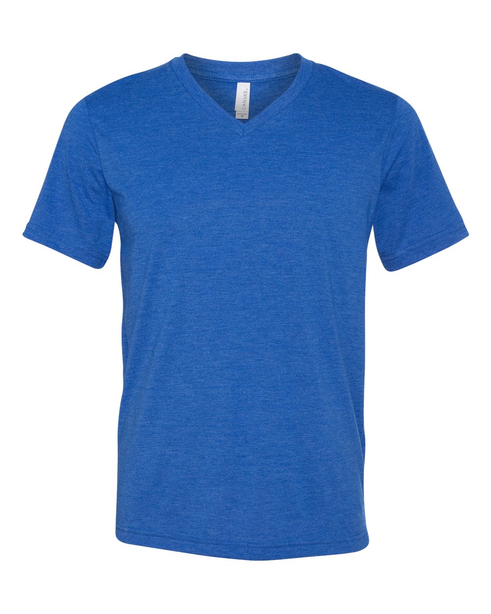 Unisex Triblend V-Neck Tee - Front - B02006752 - True Royal Triblend
