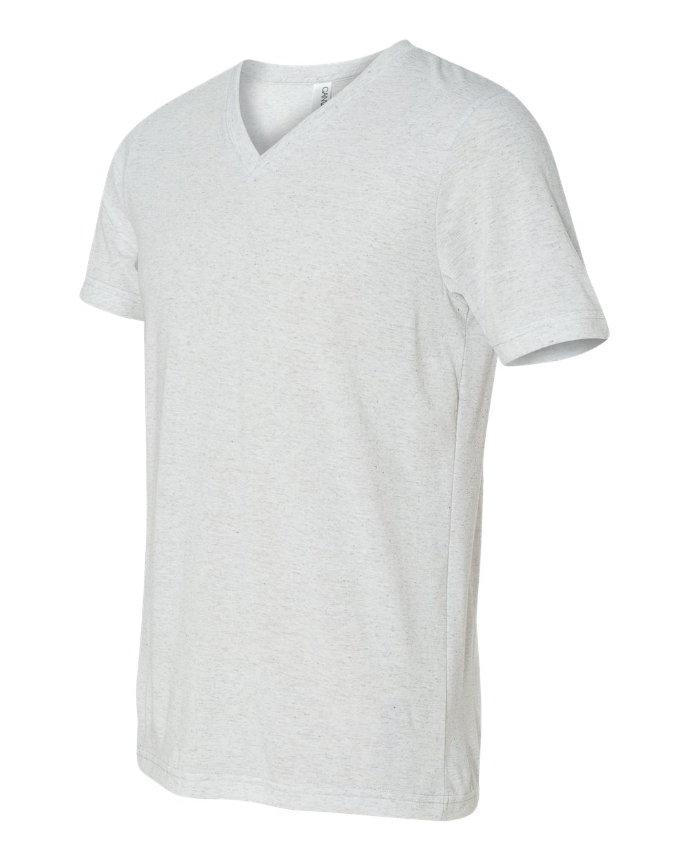 Unisex Triblend V-Neck Tee - Side - B02006002 - White Fleck Triblend