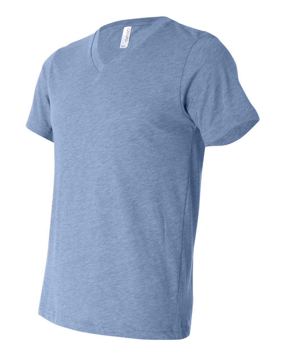 Unisex Triblend V-Neck Tee - Side - B02006252 - Blue Triblend