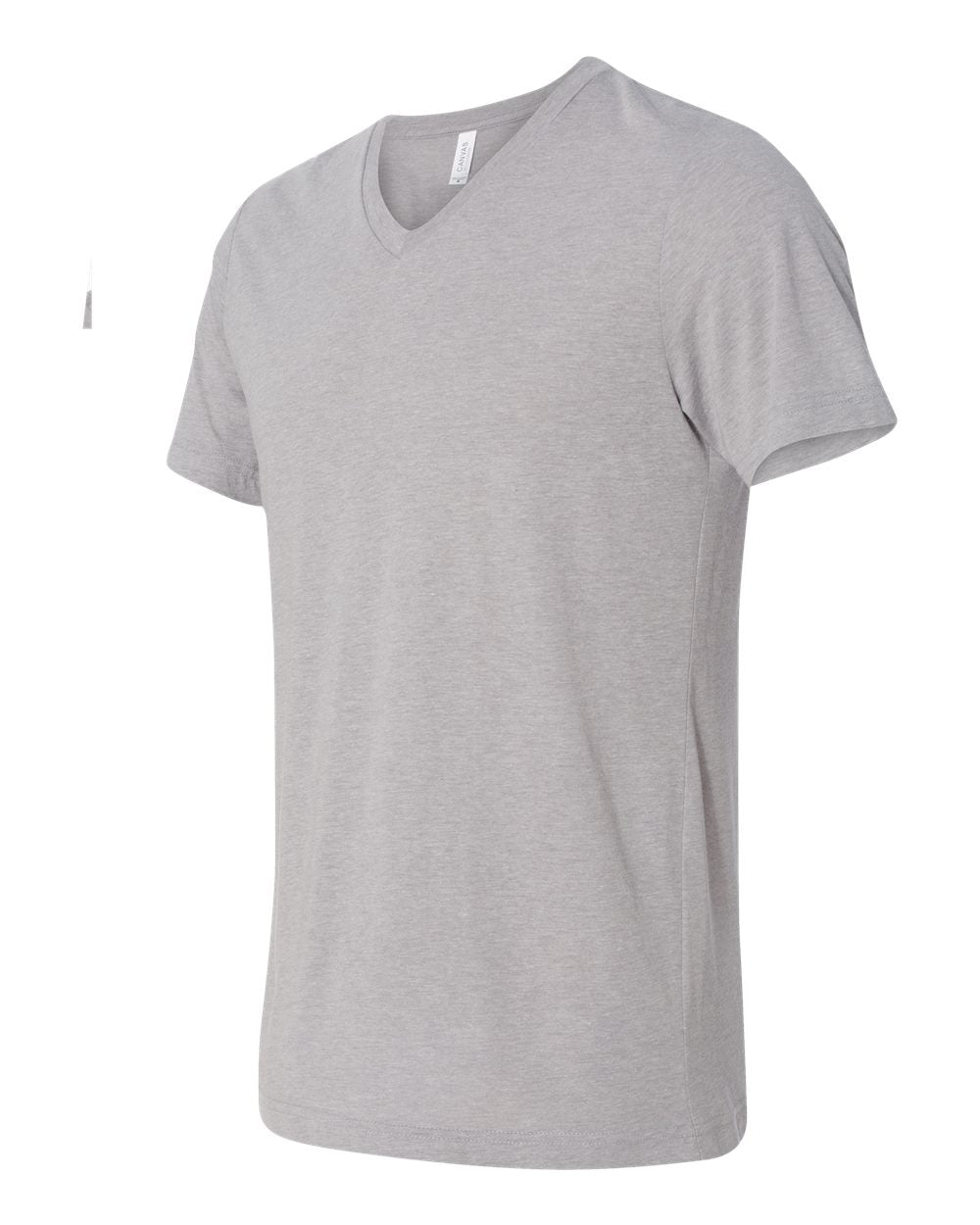 Unisex Triblend V-Neck Tee - Side - B02006352 - Athletic Grey Triblend