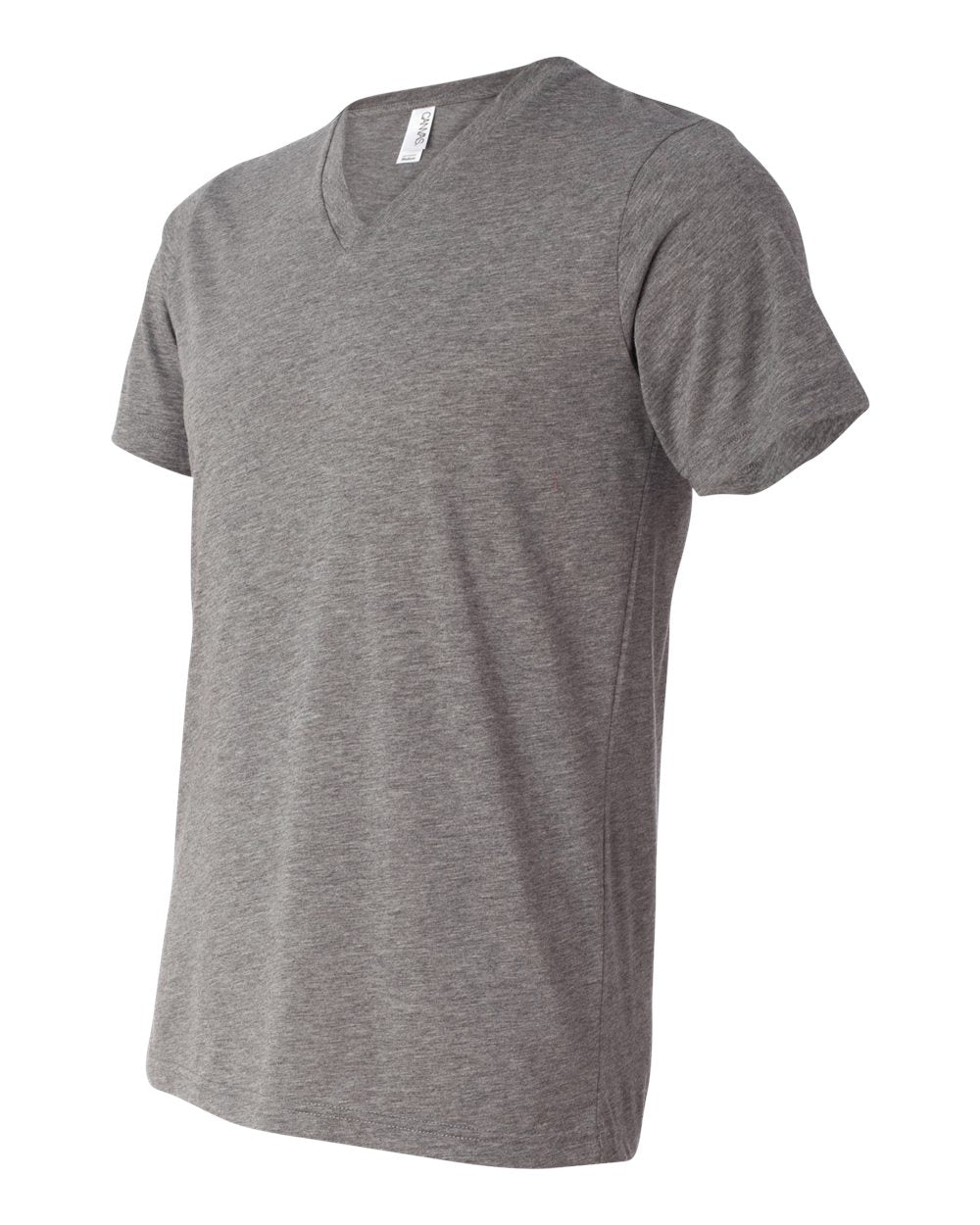 Unisex Triblend V-Neck Tee - Side - B02006582 - Grey Triblend