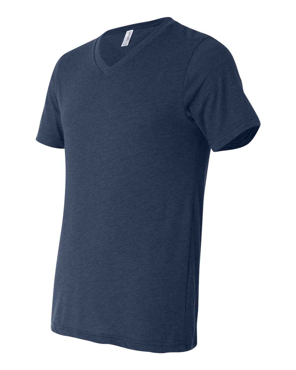 Unisex Triblend V-Neck Tee - Side - B02006652 - Navy Triblend