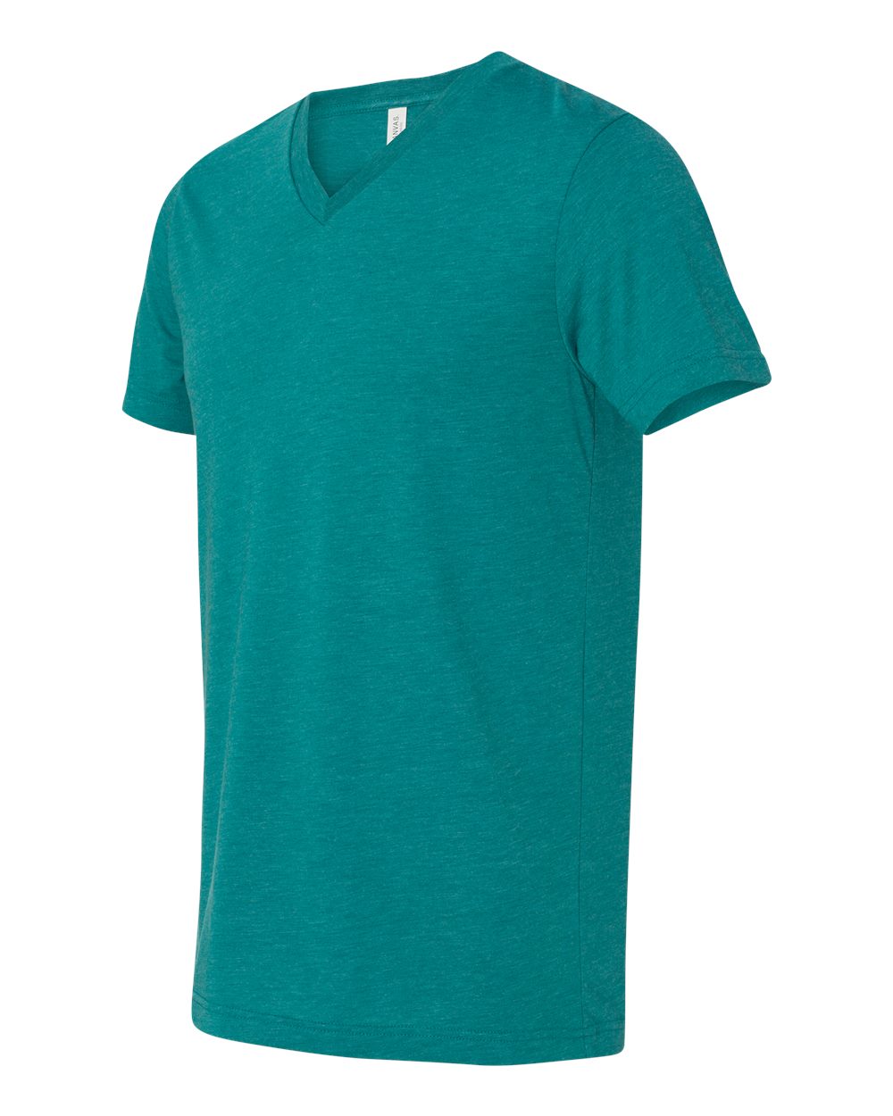 Unisex Triblend V-Neck Tee - Side - B02006762 - Teal Triblend