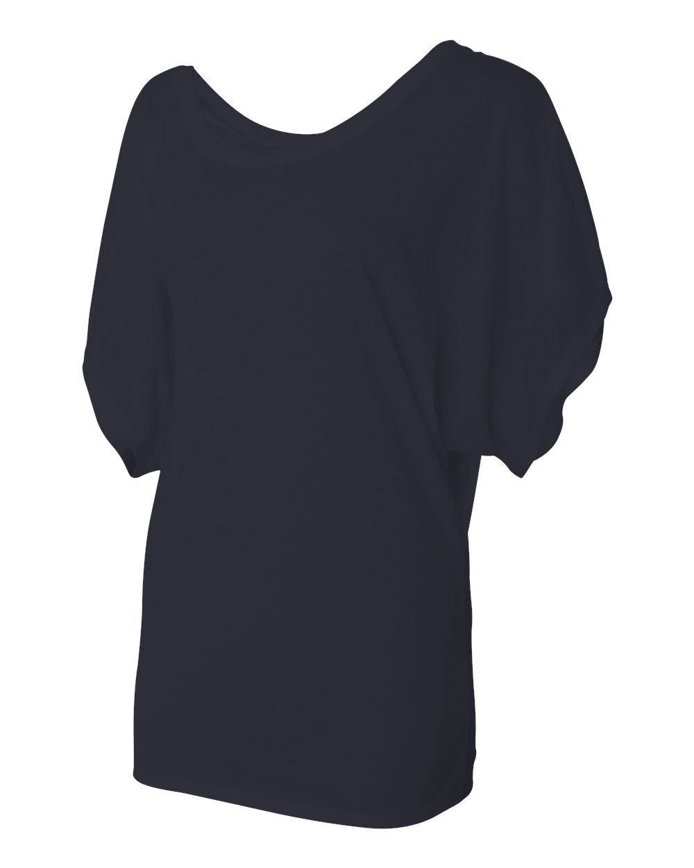 Women’s Flowy Draped Dolman Tee - Side - B55306653 - Midnight