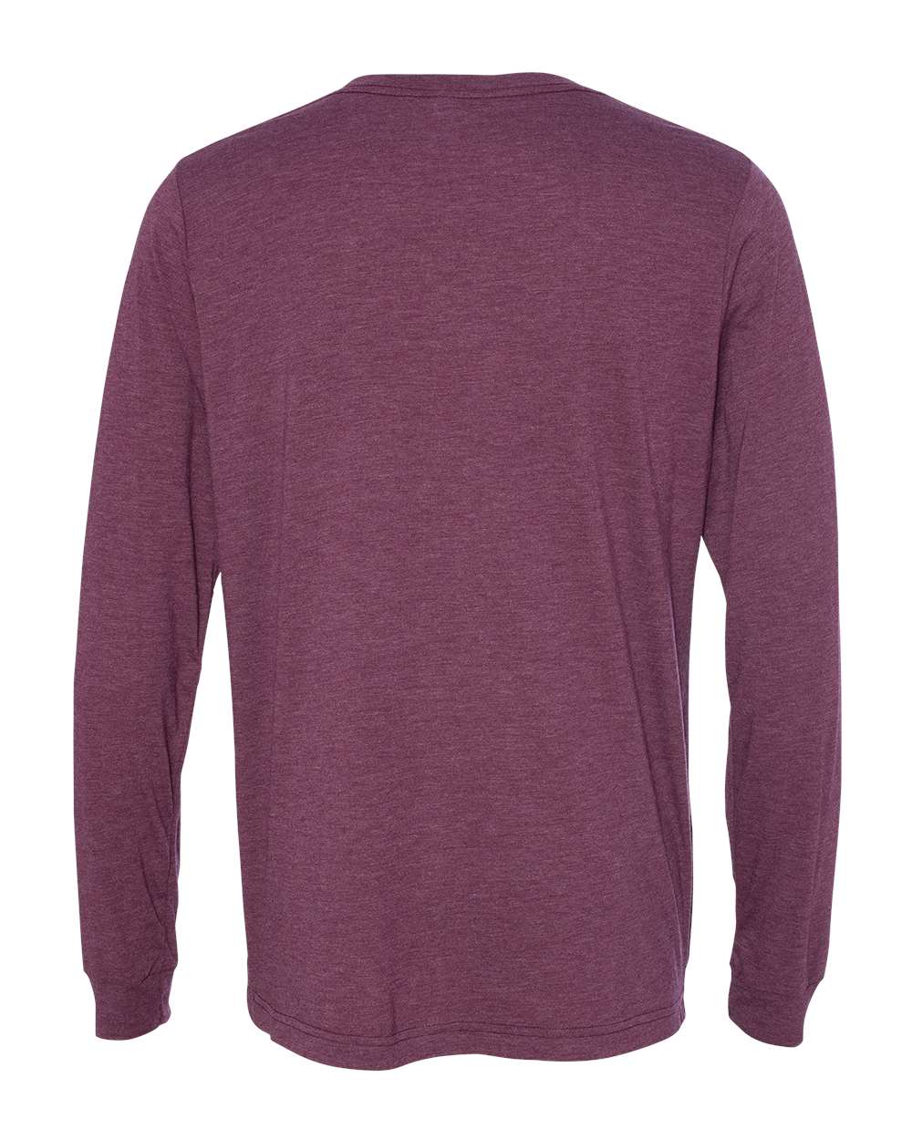 Unisex Triblend Long Sleeve Tee - Back - B11606002 - Maroon Triblend