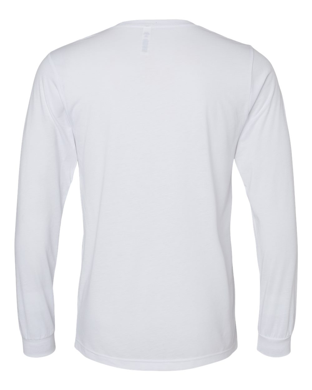 Unisex Triblend Long Sleeve Tee - Back - B11606012 - Solid White Triblend