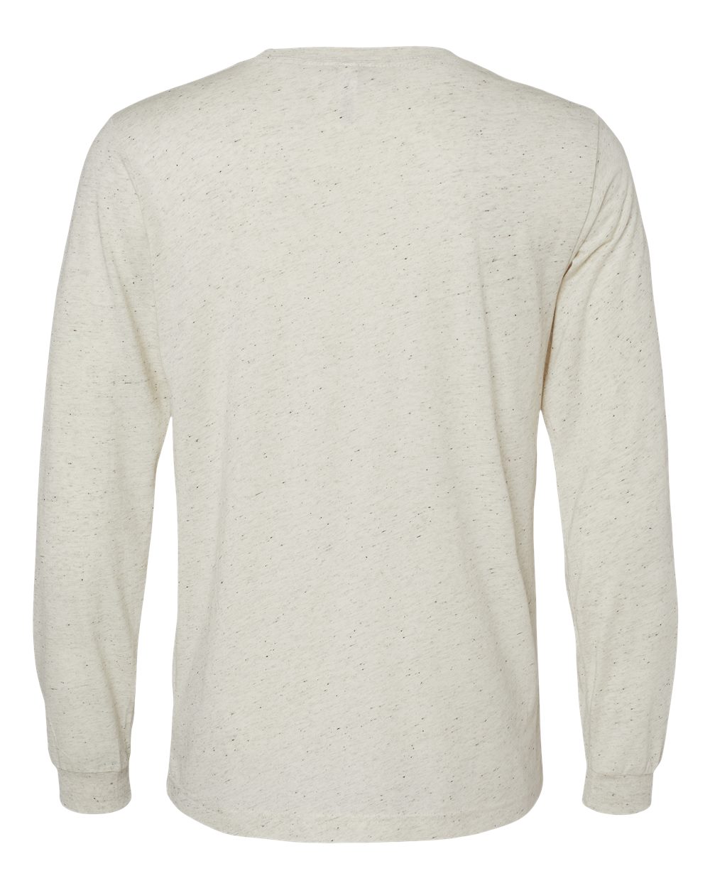 Unisex Triblend Long Sleeve Tee - Back - B11606242 - Oatmeal Triblend