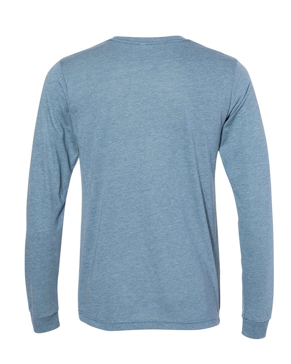 Unisex Triblend Long Sleeve Tee - Back - B11606252 - Denim Triblend