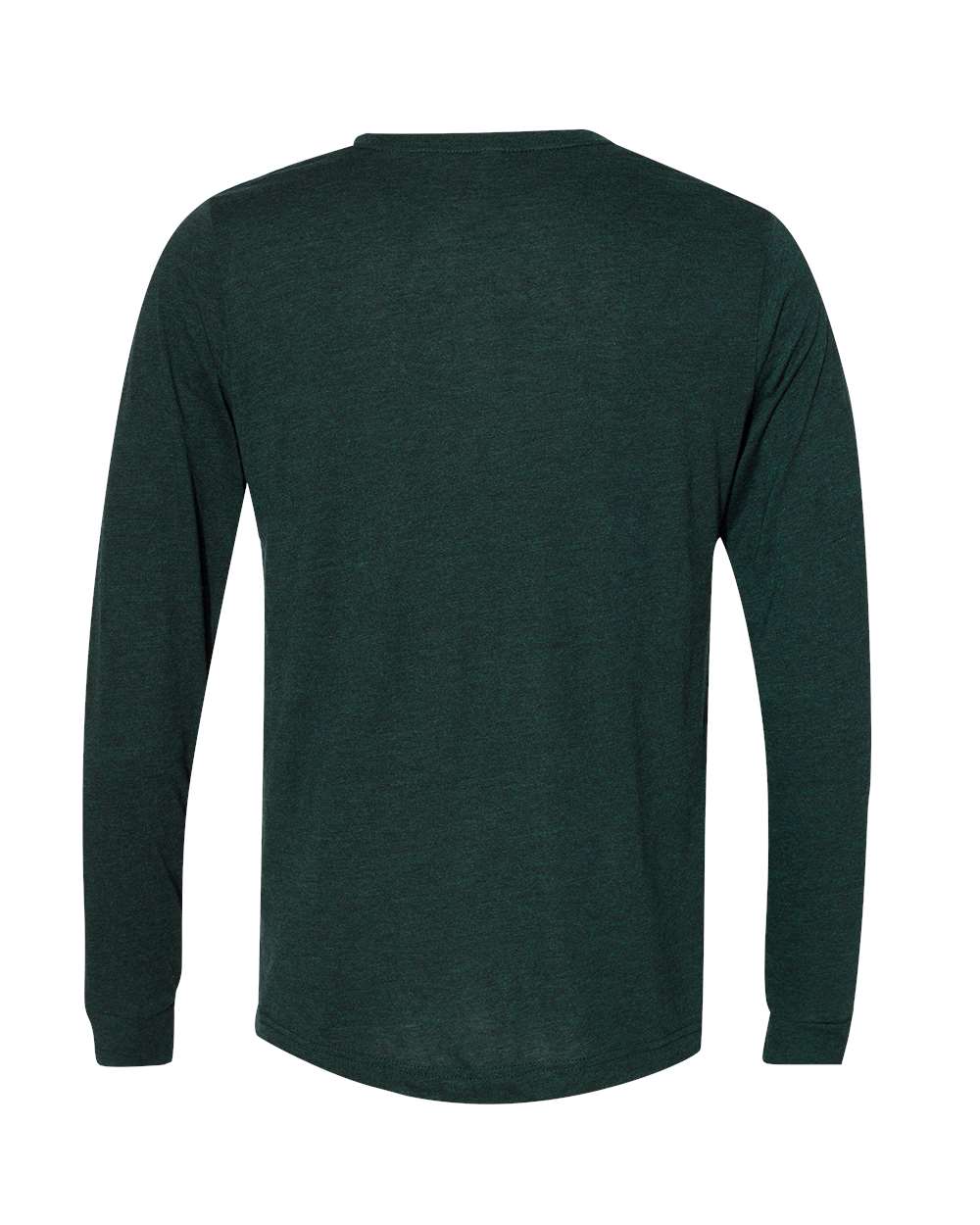 Unisex Triblend Long Sleeve Tee - Back - B11606542 - Emerald Triblend