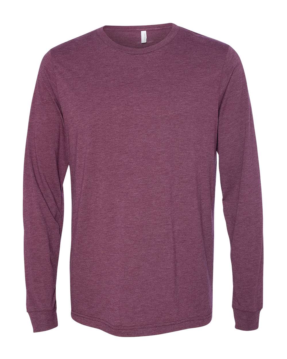 Unisex Triblend Long Sleeve Tee - Front - B11606002 - Maroon Triblend