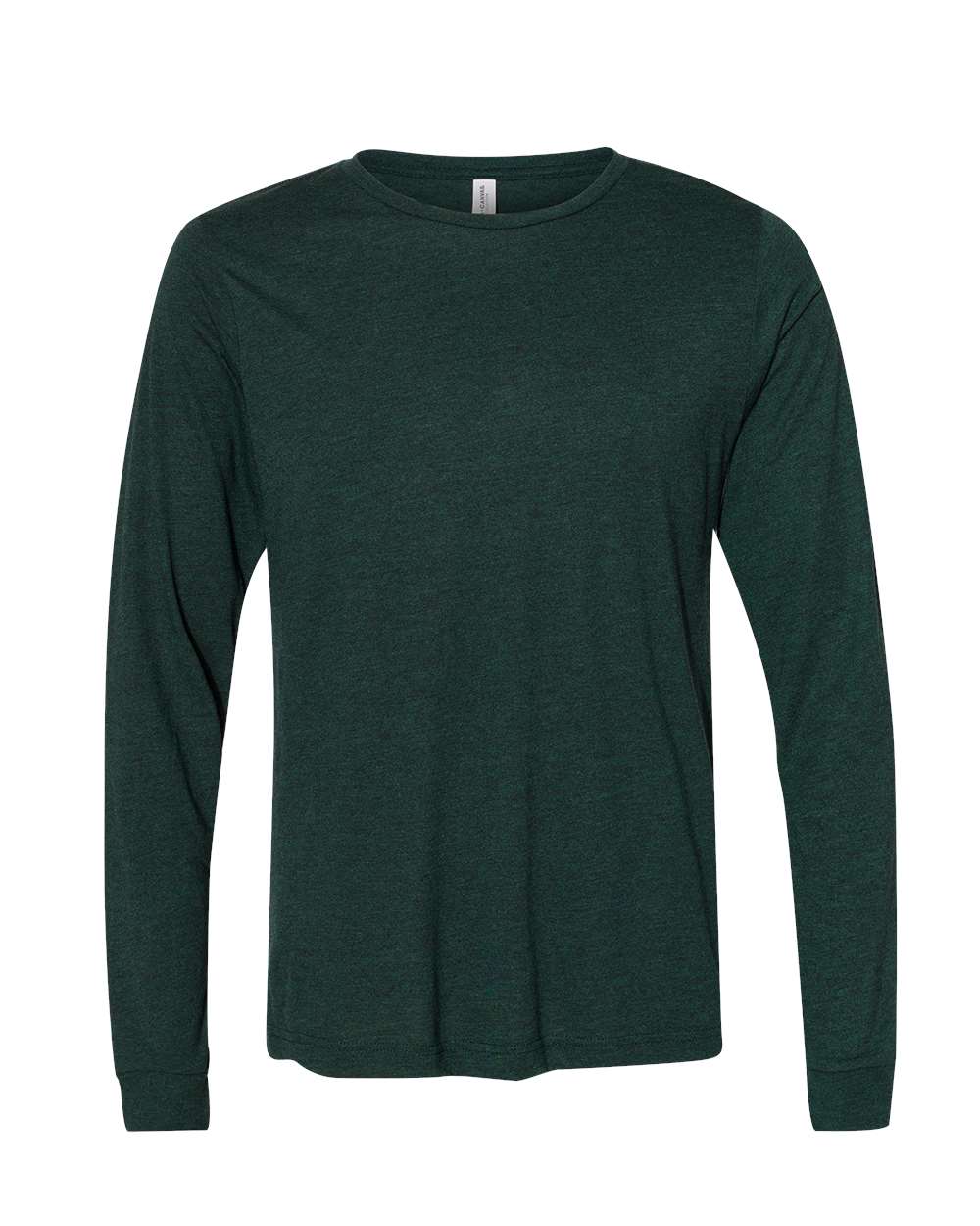 Unisex Triblend Long Sleeve Tee - Front - B11606542 - Emerald Triblend