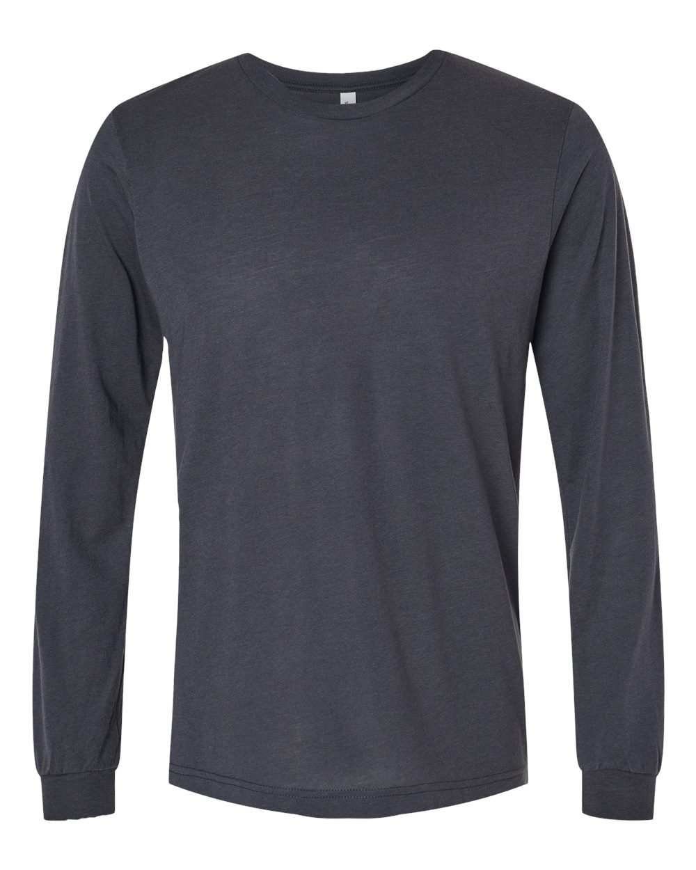 Unisex Triblend Long Sleeve Tee - Front - B11606592 - Solid Dark Grey Triblend