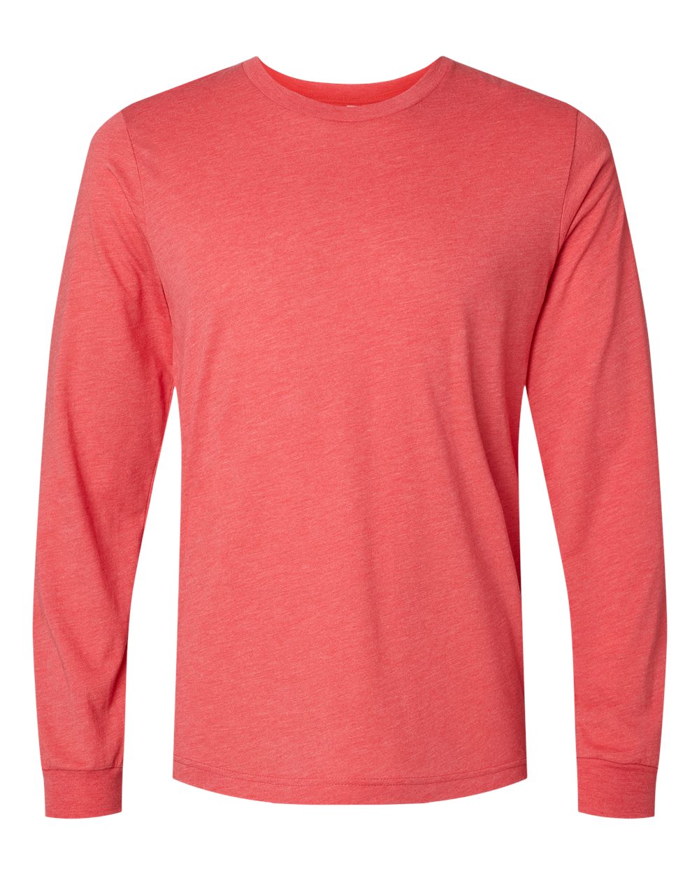 Unisex Triblend Long Sleeve Tee - Front - B11606702 - Red Triblend
