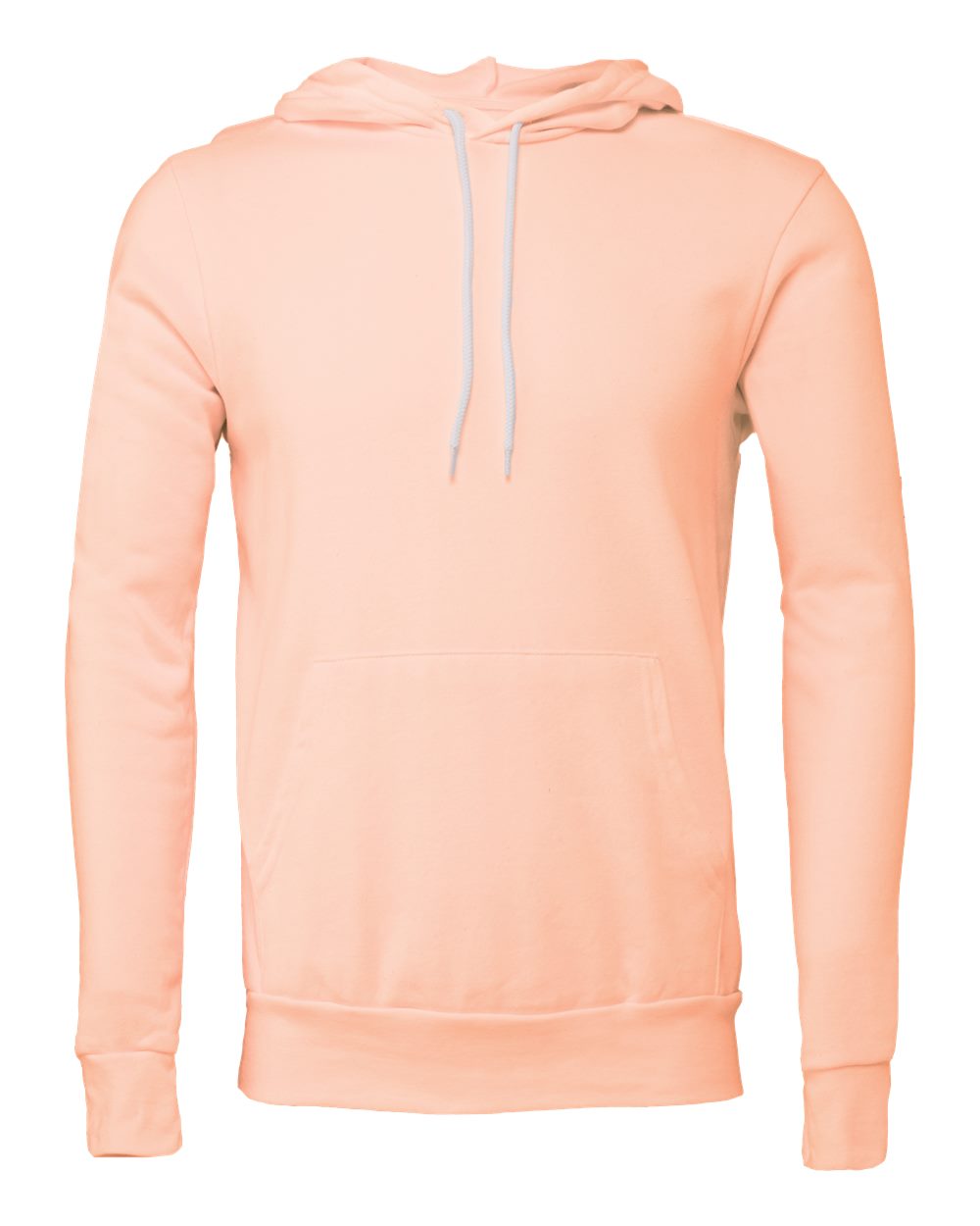 Unisex Sponge Fleece Hoodie - Front - B86306332 - Peach