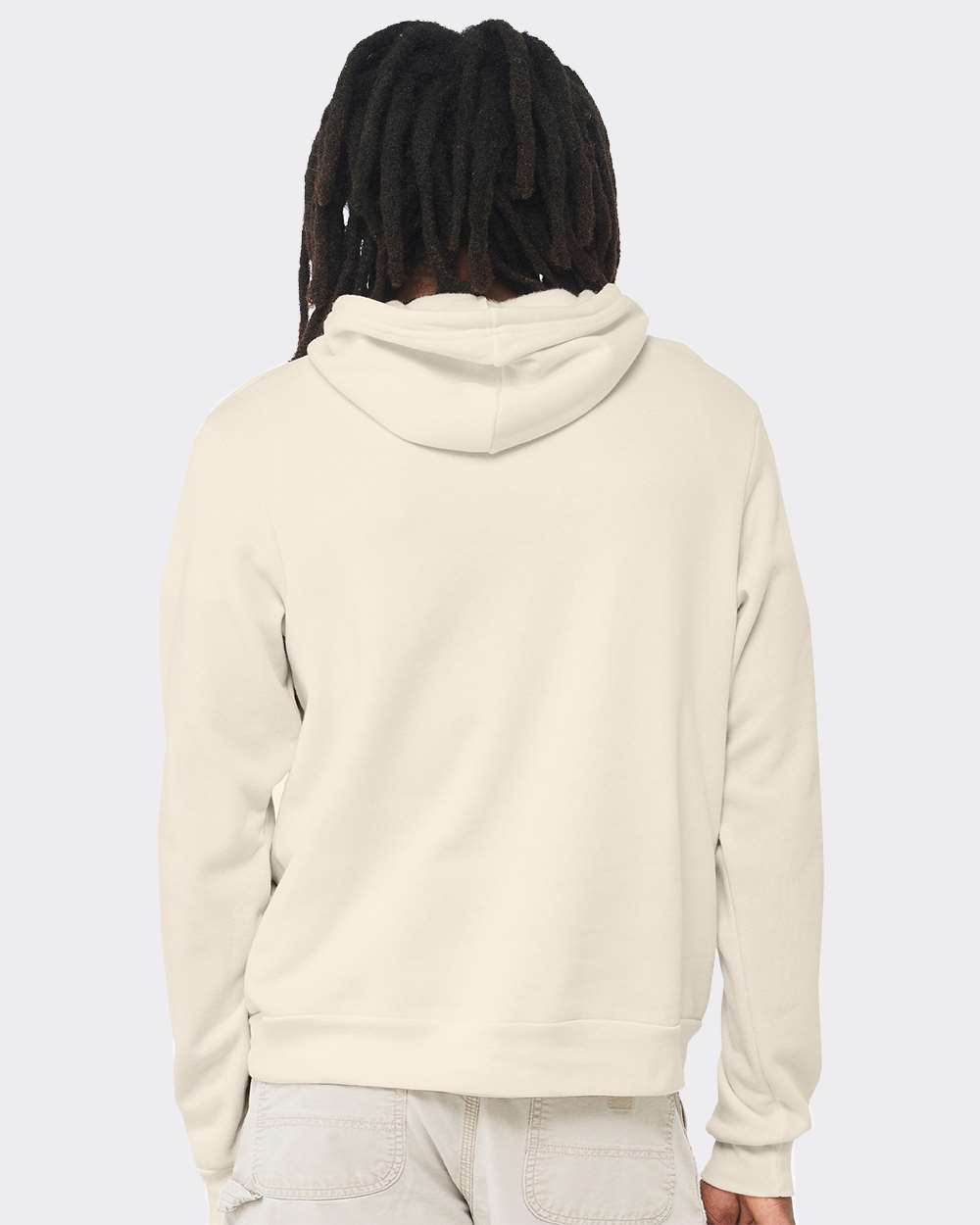 Unisex Sponge Fleece Hoodie - OnModelBack - B86306232 - Natural