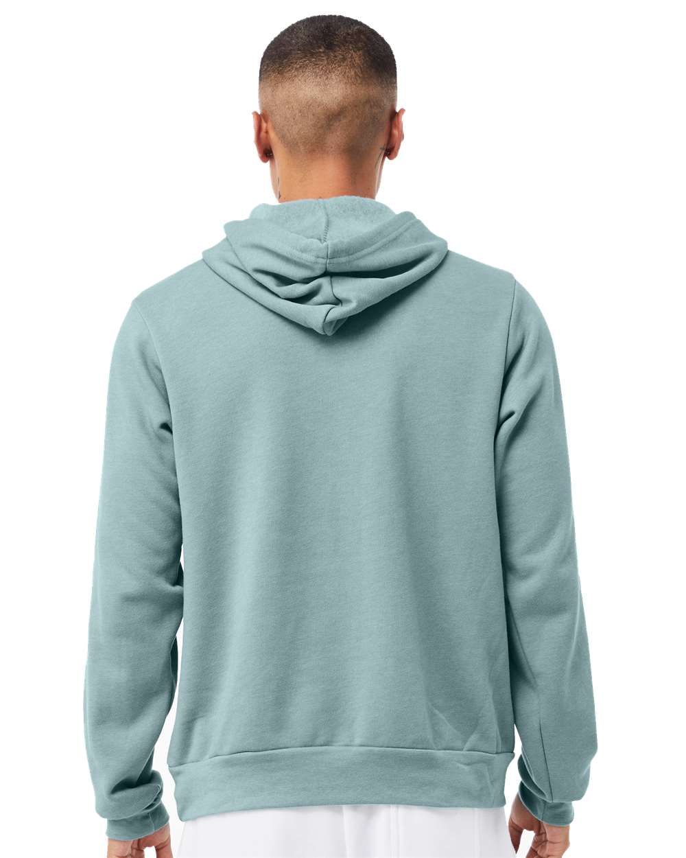 Unisex Sponge Fleece Hoodie - OnModelBack - B86306452 - Heather Blue Lagoon