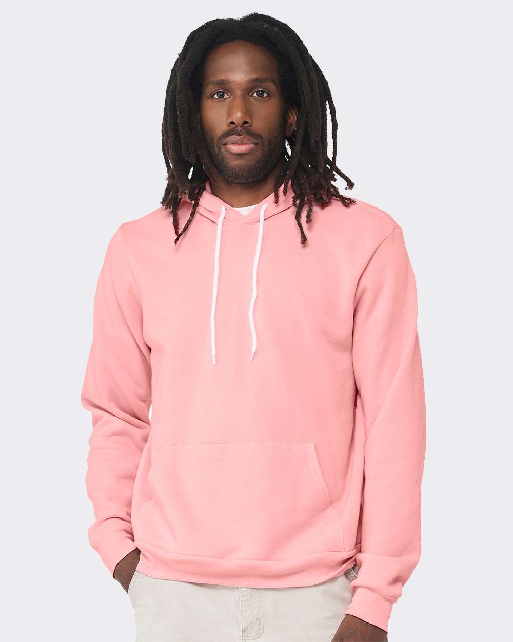 Unisex Sponge Fleece Hoodie - OnModelFront - B86306252 - Pink